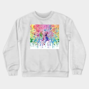 Mermaid and MerSloth - Rainbow Paint Crewneck Sweatshirt